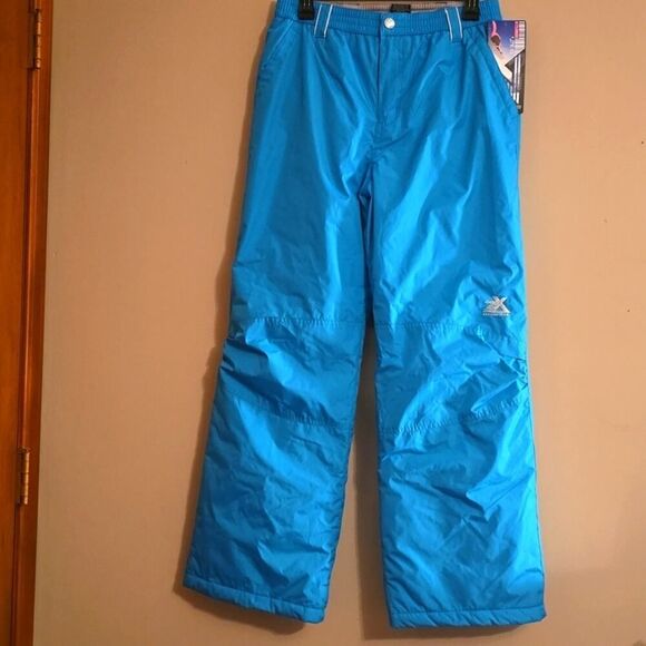 New Zeroxposur Kids XL Size 16 Teal Snow Ski Sledding Pant Pockets Snow Gator - Picture 1 of 7
